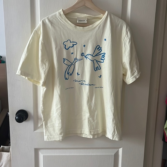 merge goods Tops - EUC merge goods tshirt in size L , colour butter yellow